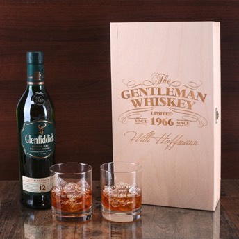 Glenfiddich Whisky Geschenkset mit personalisierter Gravur - 36 exklusive Geschenke für echte Gentlemen