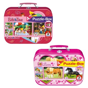 Schmidt Spiele PuzzleBox verschiedene Themen - 97 Geschenke für 7 bis 8 Jahre alte Mädchen