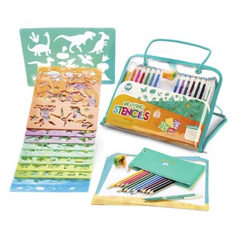 ZeichenschablonenSet fr kleine Knstler mit Stiften  - 97 Geschenke für 7 bis 8 Jahre alte Mädchen