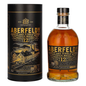 Aberfeldy 12 Jahre Single Malt Highland Scotch Whisky mit  - 46 originelle Whiskey Geschenke