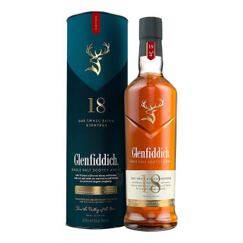 Glenfiddich 18 Jahre Single Malt Scotch Whisky mit  - 46 originelle Whiskey Geschenke