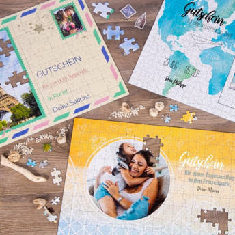 GutscheinPuzzle verschiedene Designs fr zahlreiche  - 62 personalisierte Geschenke für Frauen - so einzigartig wie sie selbst
