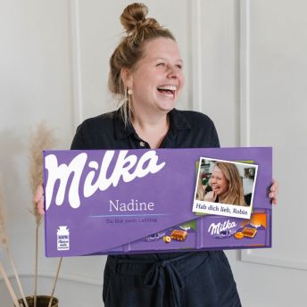 XXL Milka Schokolade mit Foto Name - 80 Geschenke für Frauen, die schon alles haben