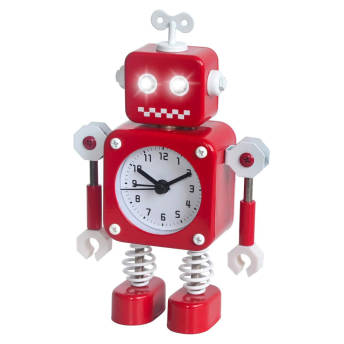 Nicht tickender Roboter Wecker mit blinkenden Augen - 43 coole Geschenkideen für große und kleine Roboter Fans