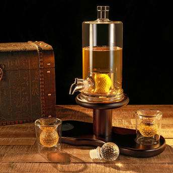 4tlg Whisky Dekanter und GlserSet im GolfballDesign - 46 originelle Whiskey Geschenke