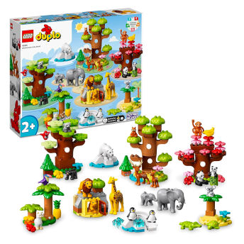 LEGO DUPLO Wilde Tiere der Welt mit 22 Tierfiguren und  - 69 Geschenke für 3 bis 4 Jahre alte Jungen