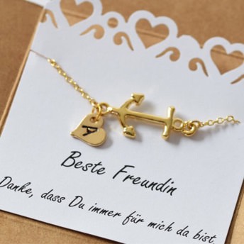 Personalisiertes Anker Armband fr die beste Freundin - 56 einzigartige Geschenkideen für die beste Freundin