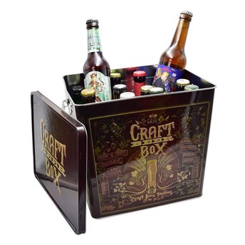 12 Craft Beer Spezialitten in einer hochwertigen Metallbox - 51 besondere Geschenke für Biertrinker