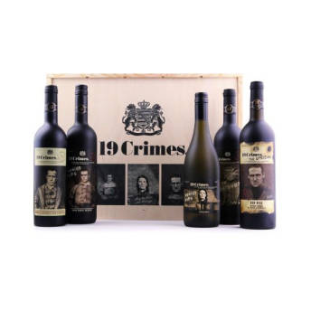 5 Weine der australischen Weinlinie 19 Crimes in einer  - 103 originelle Geschenke für Männer, die schon alles haben