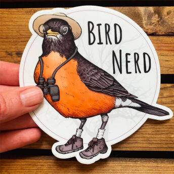 Bird Nerd Vinyl Sticker - 