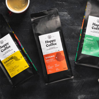 Happy Coffee Probierset Bio Fair Trade frisch gerstet - 62 Geschenke für Frauen ab 30 Jahren - von klassisch bis ausgefallen