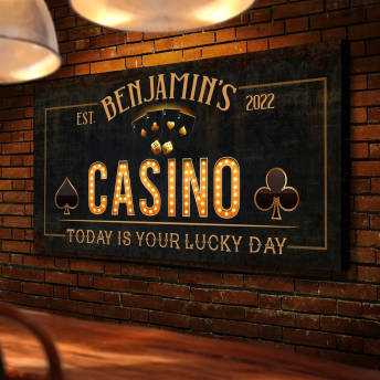 Personalisiertes Casino Poker Room Schild - 31 Poker Geschenke für leidenschaftliche Pokerspieler