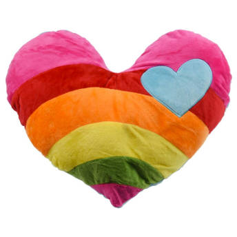 Herzfrmiges Regenbogen Plschkissen - 60 originelle Valentinstag Geschenke für Frauen