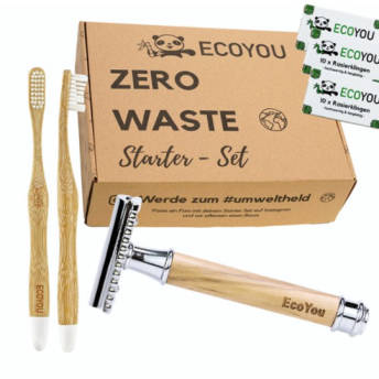 Zero Waste Starter Set mit Rasierhobel Rasierklingen und  - 103 originelle Geschenke für Männer, die schon alles haben