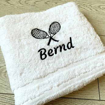 Personalisiertes Tennishandtuch - 36 originelle Tennis Geschenke für Spieler und Fans