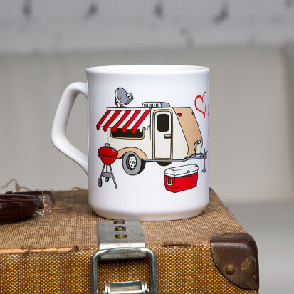 Hochwertige Kaffeetasse HOME IS WHERE YOU PARK IT - 