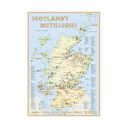 Landkarte schottischer Whisky Distillerien - 