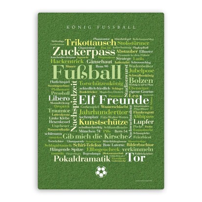 Leinwand Fuball Wrter Keilrahmen 50x70 cm - 