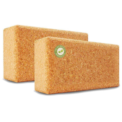 2 tlg Yoga Block Set aus Kork - 