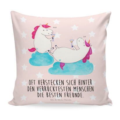 Einhorn Kissen 40x40 mit SoftFeel Kissenbezug  - 