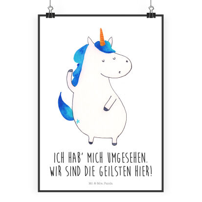 Einhorn Poster verschiedene Motive und Gren - 