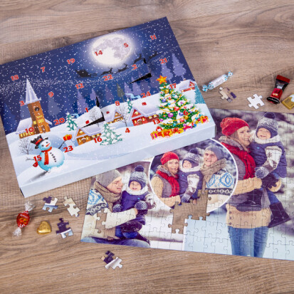 Fotopuzzle Adventskalender mit 200 Teilen und Deinem  - 