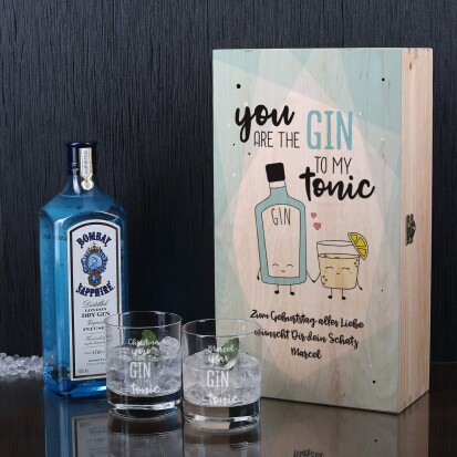 Personalisiertes Gin Geschenkset fr Paare You are the  - 57 Geschenke zur Goldenen Hochzeit