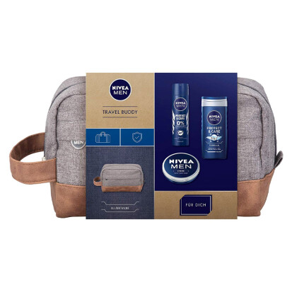 NIVEA MEN Travel Buddy Geschenkset mit edler Kulturtasche - 97 originelle Geschenke für Männer, die schon alles haben