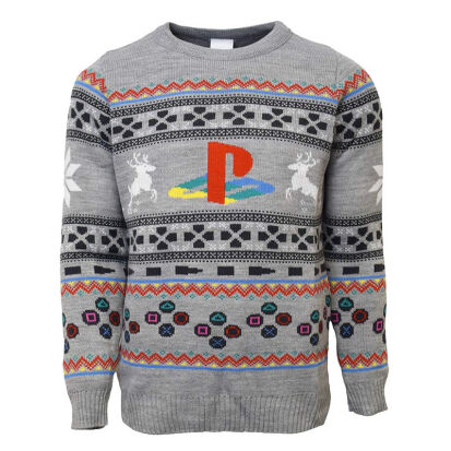 Festlicher Playstation Pullover - 27 hässliche Weihnachtspullover für die ganze Familie