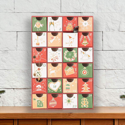 Adventskalender mit 24 Boxen zum selbst Befllen - 