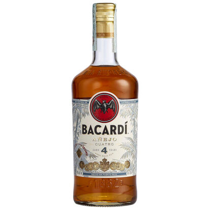 Bacardi Aejo Cuatro Rum 07 Liter - 