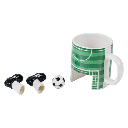 Fuball Kaffeebecher mit Ball und Schuhen - 