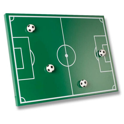 Fuballfeld Magnettafel mit 4 Fuball Magneten - 