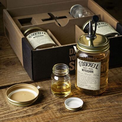 6tlg ODonnell Moonshine Geschenkbox mit Ausgieer - 97 originelle Geschenke für Männer, die schon alles haben