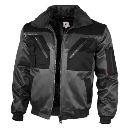 Pilotenjacke mit abtrennbarem Kragen und rmeln - 