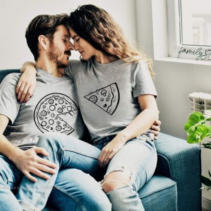 PartnerShirts fr Verliebte Pizza und Pizza Stck - 54 originelle Valentinstag Geschenke für Frauen