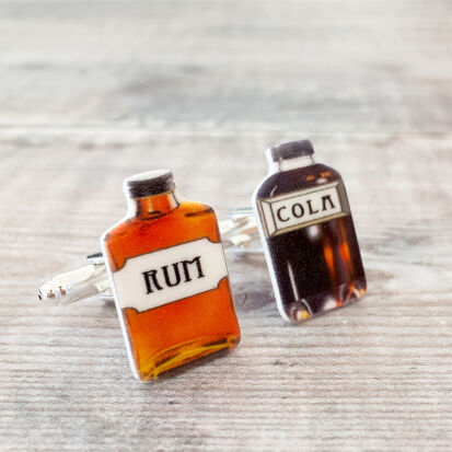 Cola und Rum Manschettenknpfe - 