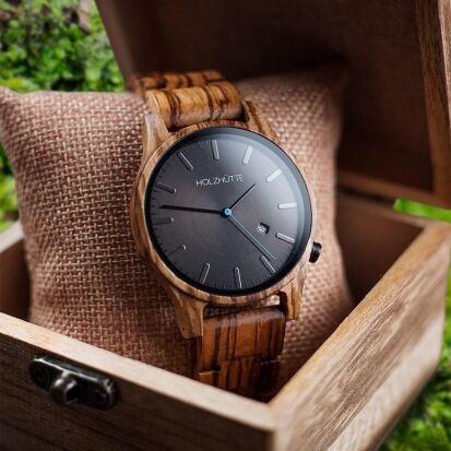 Handgefertigte Herren Armbanduhren aus Holz - 97 originelle Geschenke für Männer, die schon alles haben