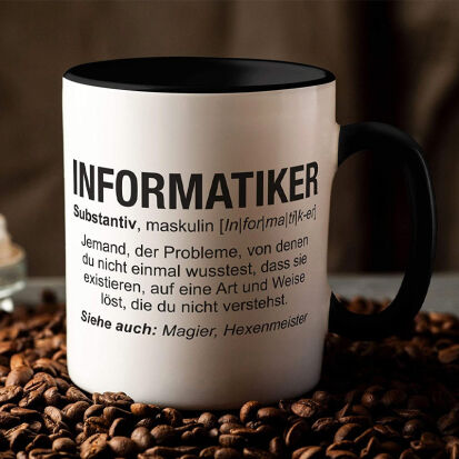 Kaffeetasse mit lustiger InformatikerDefinition - 