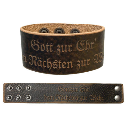 Lederarmband Gott zur Ehr dem nchsten zur Wehr - 