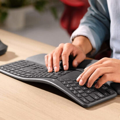  Logitech ERGO K860 kabellose ergonomische Tastatur mit  - 