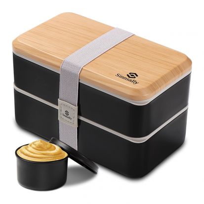 Luftdichte Premium Lunchbox mit flexibler Trennwand und  - 