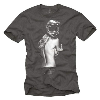 TShirt Pin Up Girl mit Motocross Helm - 45 originelle Geschenke für leidenschaftliche Motorradfahrer