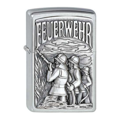 Zippo Feuerzeug mit Feuerwehr Emblem - 