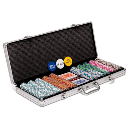 500teiliges TexasHoldem Pokerset mit groem Pokerkoffer  - 