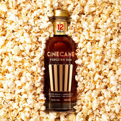 CINECANE Popcorn Rum destilliert mit echtem Popcorn - 