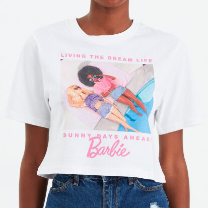 Barbie Crop Top Living the Dream Life Sunny Days Ahead - 