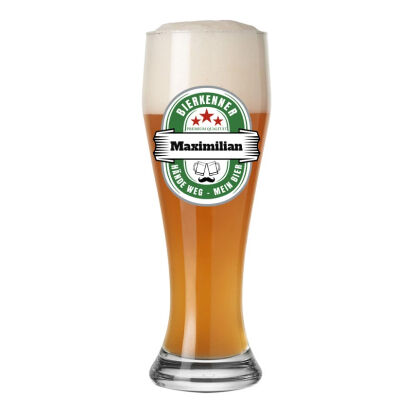 05 Liter Weizenglas mit personalisiertem Brauerei Emblem - 97 originelle Geschenke für Männer, die schon alles haben