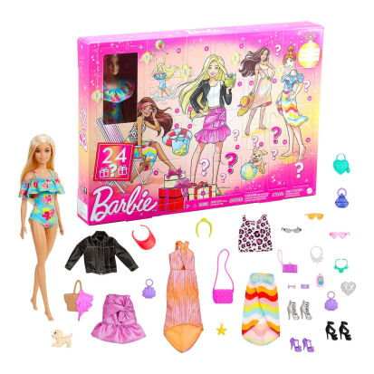 Barbie Adventskalender mit Puppe und Zubehr - 