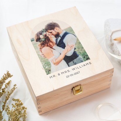 Erinnerungsbox mit UV Druck zur Hochzeit - 57 Geschenke zur Goldenen Hochzeit